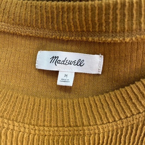 Madewell Texture & Thread Jacquard Knot-Front Top - Antique Gold - Picture 9 of 11